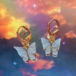 Jewelry - Light blue butterfly earrings Jewelry - Light blue butterfly earrings